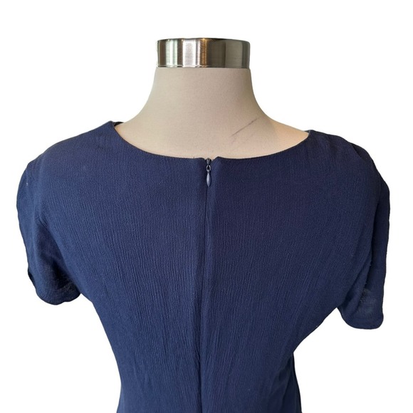 Lulus Sheath Dress Womens Knee Length Short Sleeve Lightweight Blue Large - Picture 7 of 13